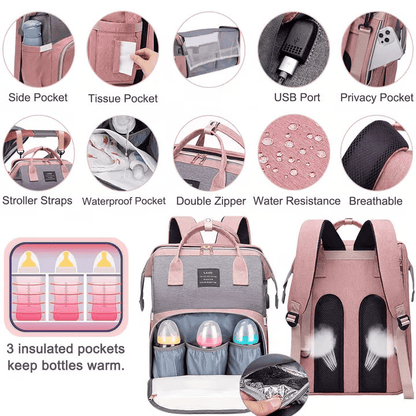 Wickeltaschen-Rucksack